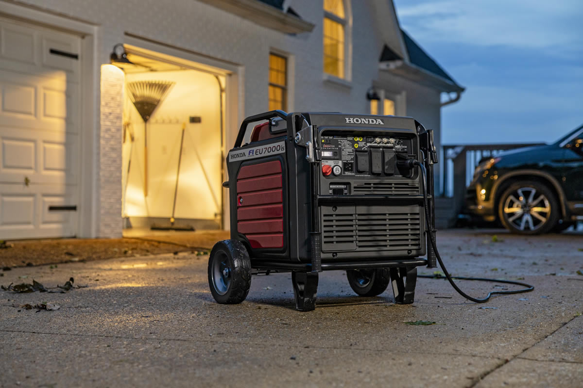 Generator outside of a home